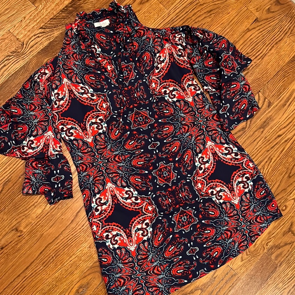 Parker cold shoulder shift dress